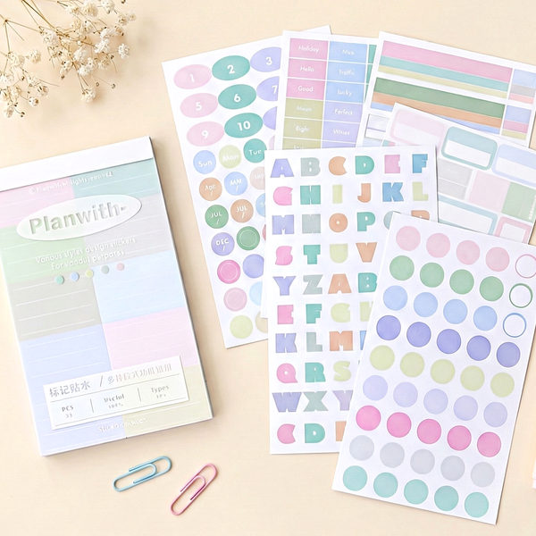 ClearView Organization Sticker Book