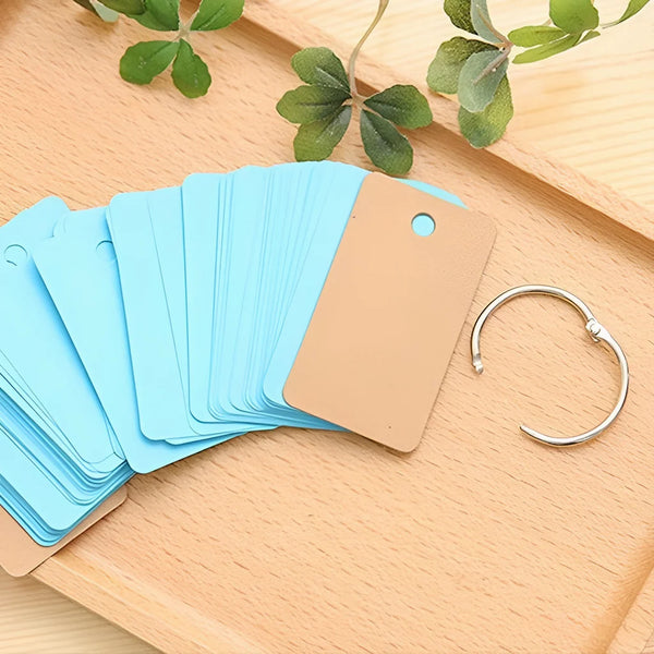 Colorful Key Ring Word Cards (7 Colors)
