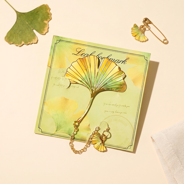 Pressed Leaf Charm Bookmark