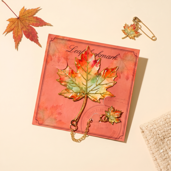 Pressed Leaf Charm Bookmark