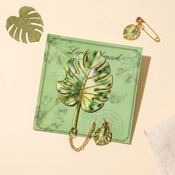 Pressed Leaf Charm Bookmark