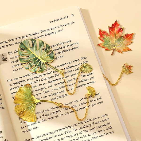 Pressed Leaf Charm Bookmark