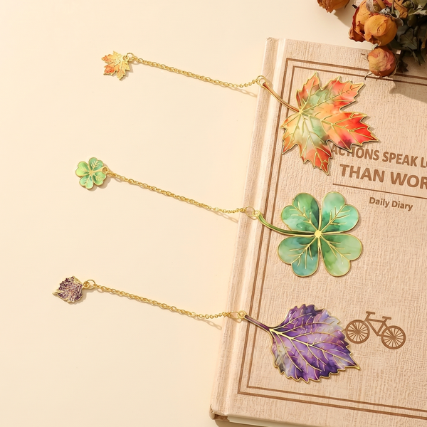 Pressed Leaf Charm Bookmark