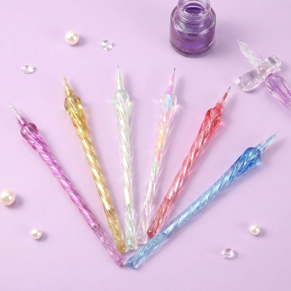 Crystal Swirl Glass Pens