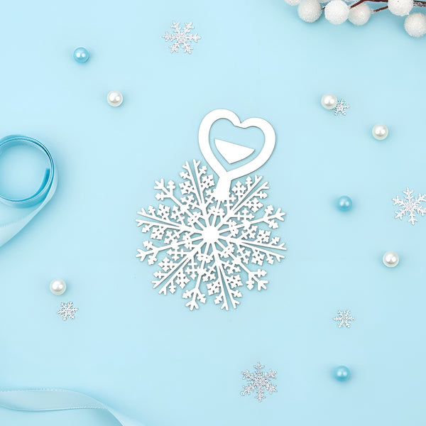 Crystal Snowflake Metallic Bookmark