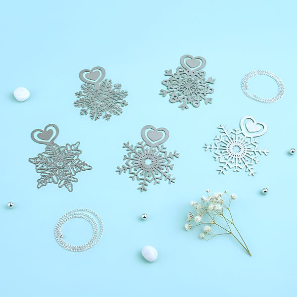 Crystal Snowflake Metallic Bookmark