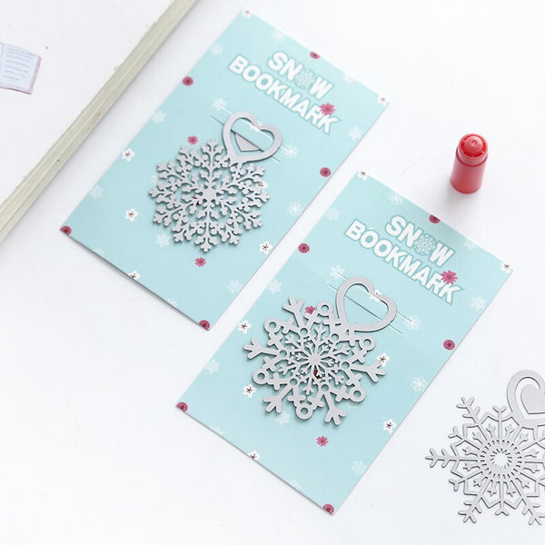 Crystal Snowflake Metallic Bookmark