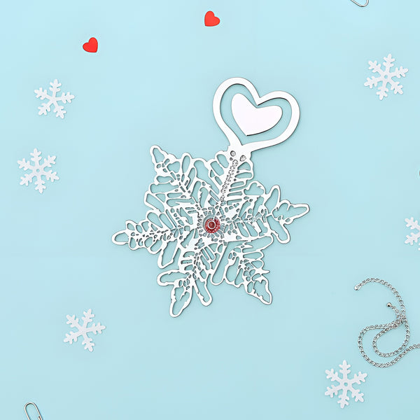 Crystal Snowflake Metallic Bookmark