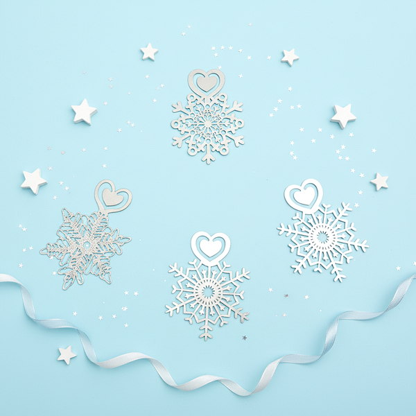 Crystal Snowflake Metallic Bookmark