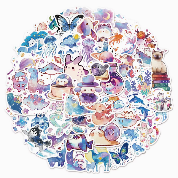 Cute Animal Stickers - Galaxies Far Away