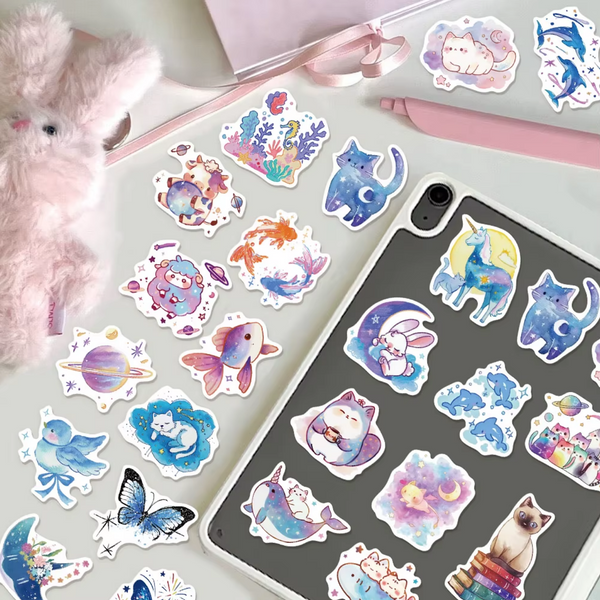 Cute Animal Stickers - Galaxies Far Away