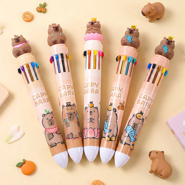 Cute Capybara 10-in-1 Multi Color Pen