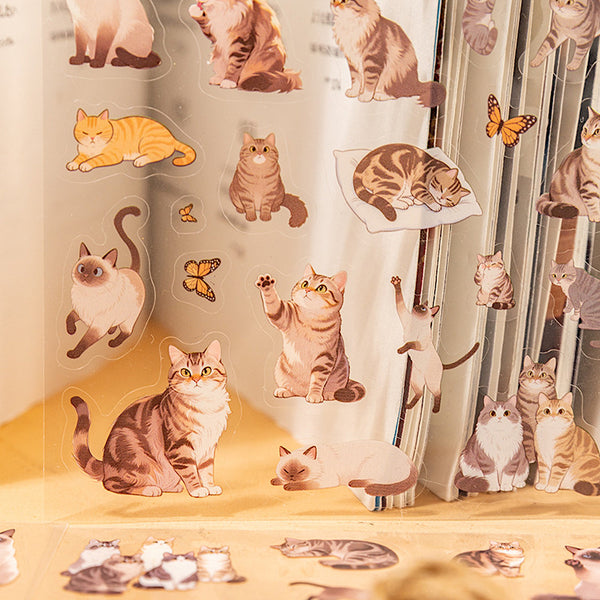 Cute Cat Sticker Sheets - Meow Mood
