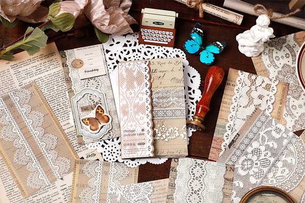 Delicate Lace Kraft Paper