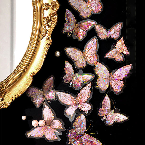 Die-Cut Holo Butterfly Stickers