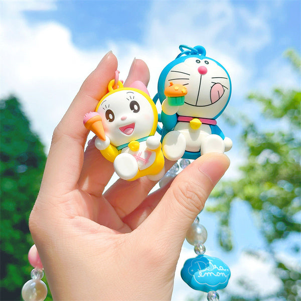 Doraemon Keychain with Kawaii Pendant Bracelet