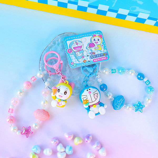 Doraemon Keychain with Kawaii Pendant Bracelet