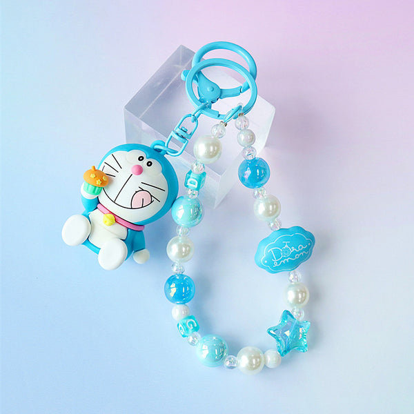 Doraemon Keychain with Kawaii Pendant Bracelet