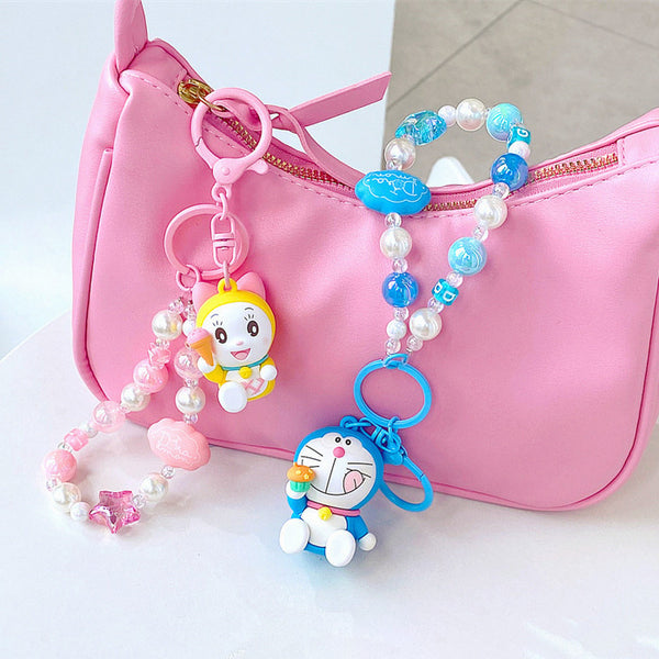 Doraemon Keychain with Kawaii Pendant Bracelet