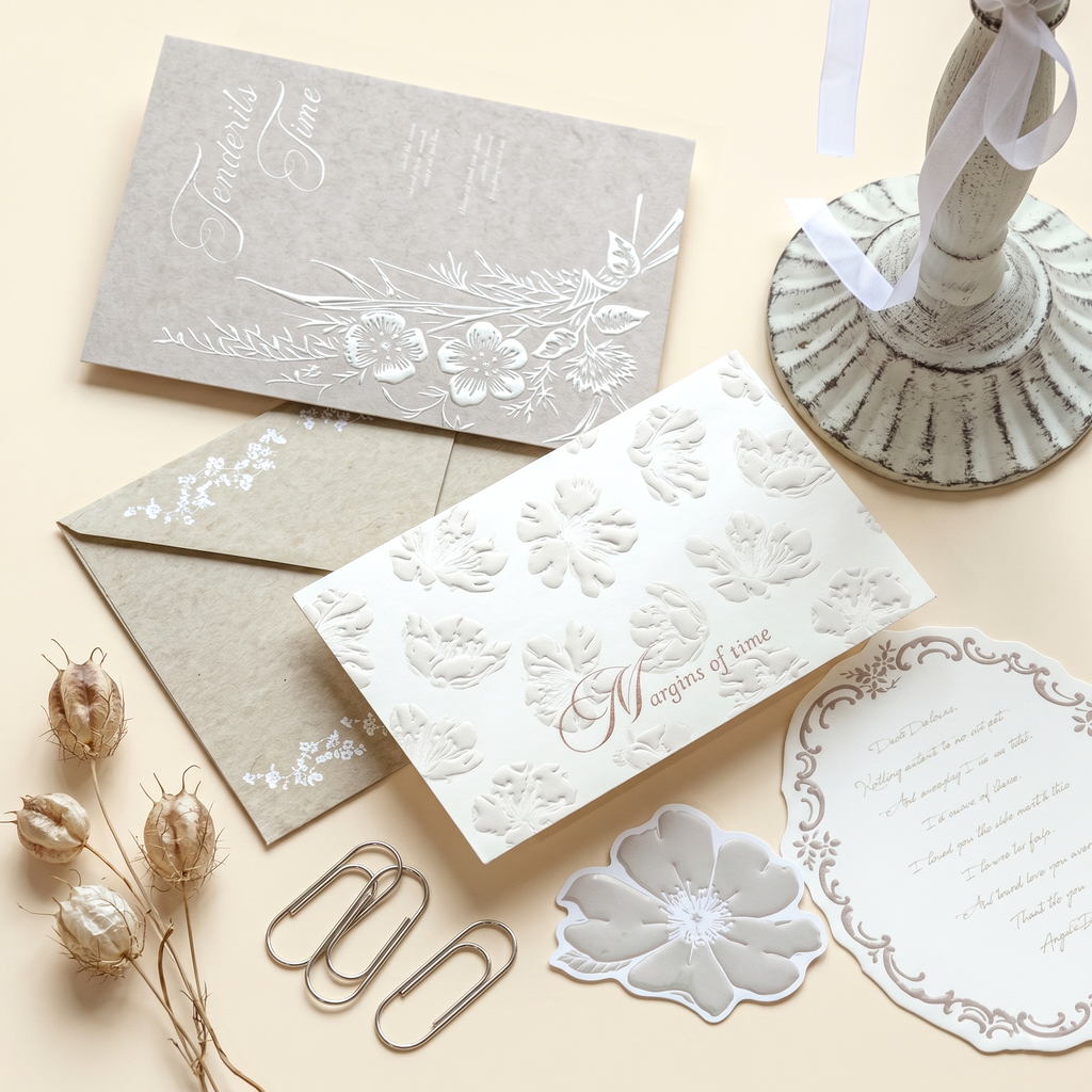 Embossed Floral Letter Set - Vintage Correspondence | Kawaii Pen Shop