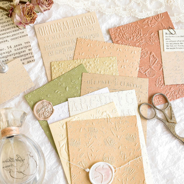 Embossed Scrapbooking Paper Set