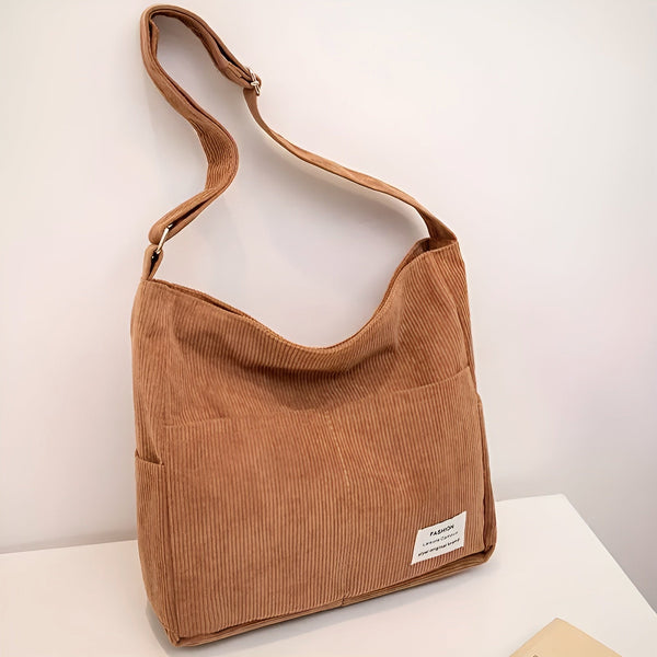 Everyday Corduroy Shoulder Tote