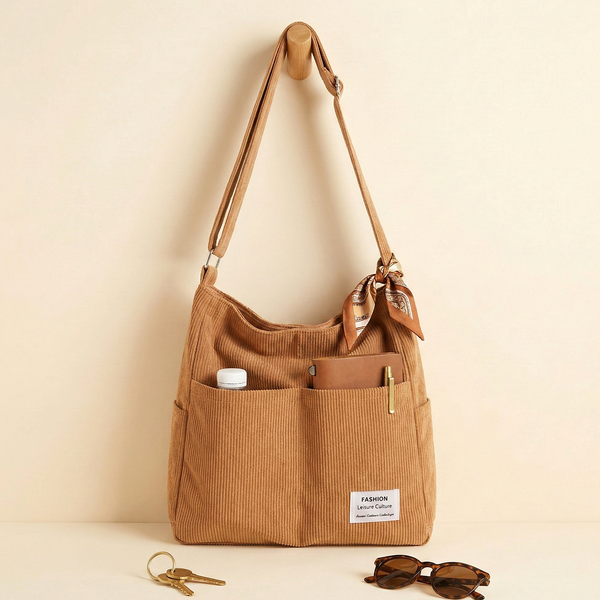 Everyday Corduroy Shoulder Tote