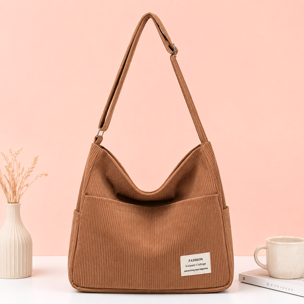 Everyday Corduroy Shoulder Tote