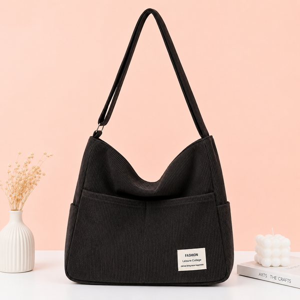 Everyday Corduroy Shoulder Tote