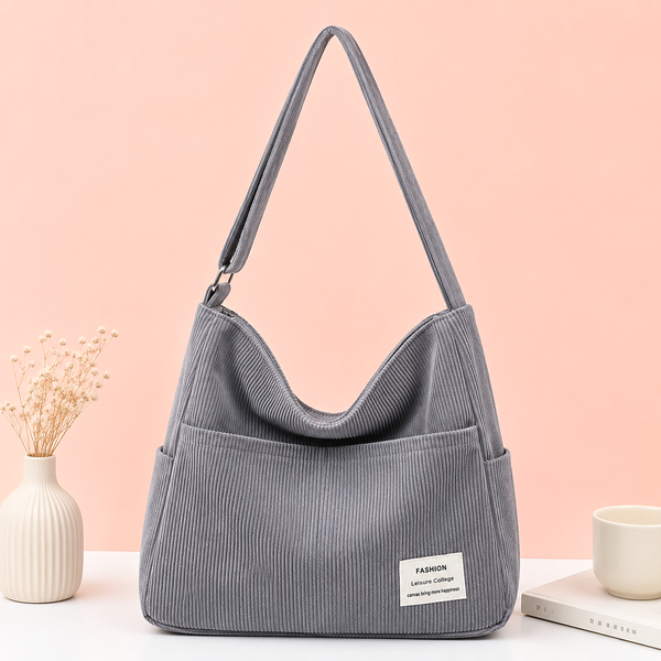 Everyday Corduroy Shoulder Tote