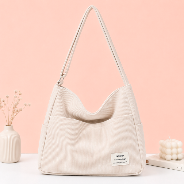Everyday Corduroy Shoulder Tote