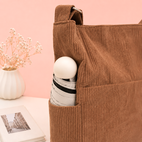 Everyday Corduroy Shoulder Tote