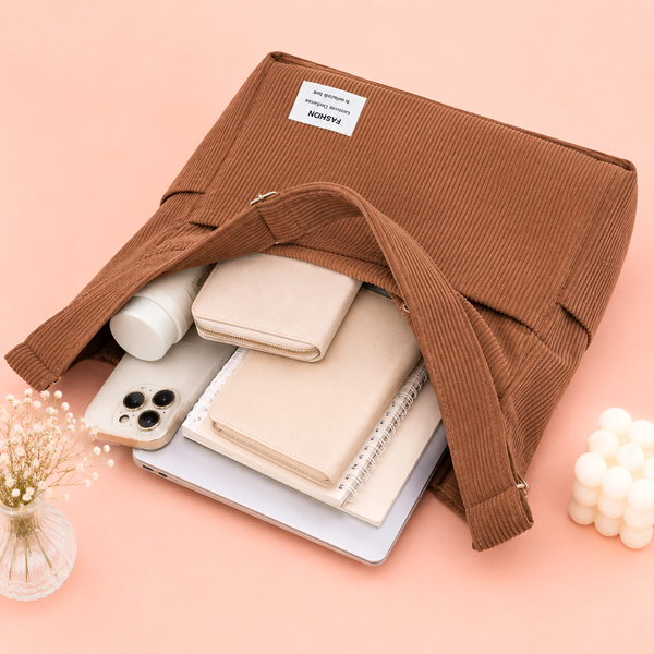 Everyday Corduroy Shoulder Tote