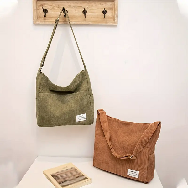 Everyday Corduroy Shoulder Tote