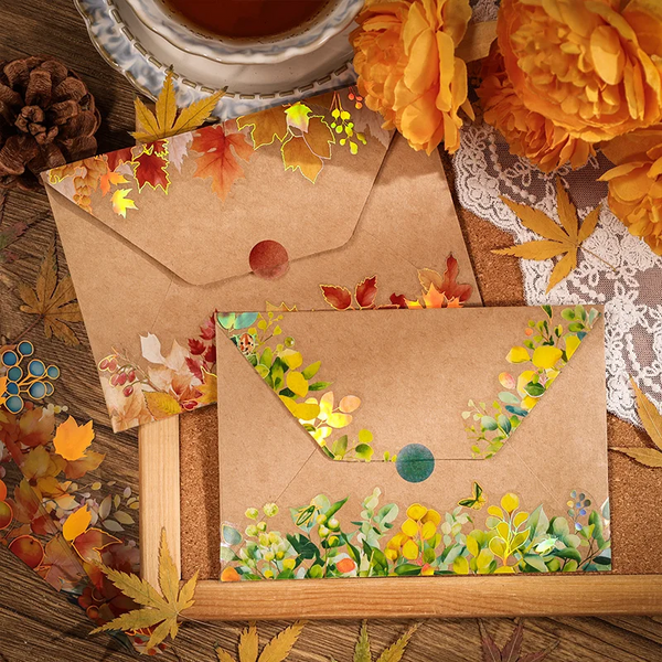 Fall Leaves Long Strip Stickers