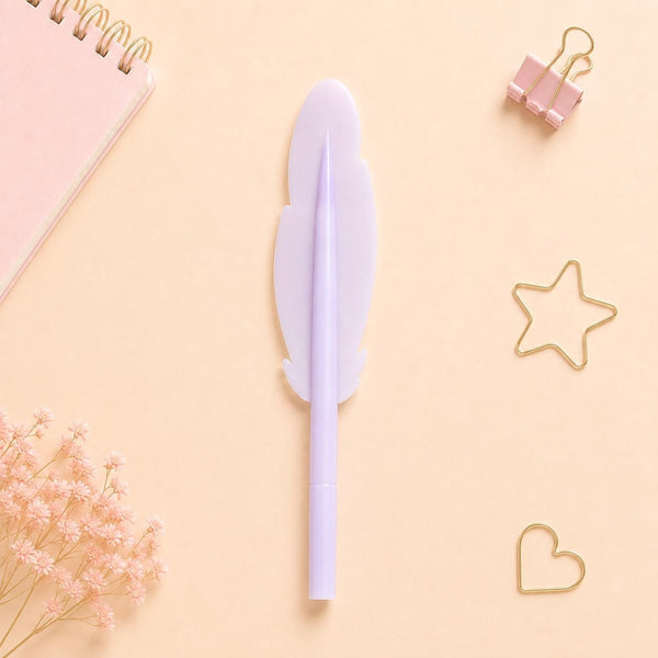 Pastel Feather Gel Pen – Soft Grip Writing Pen