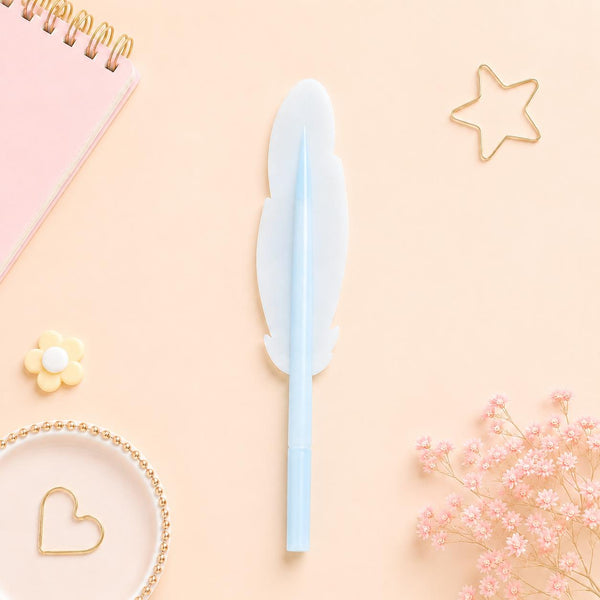 Pastel Feather Gel Pen – Soft Grip Writing Pen