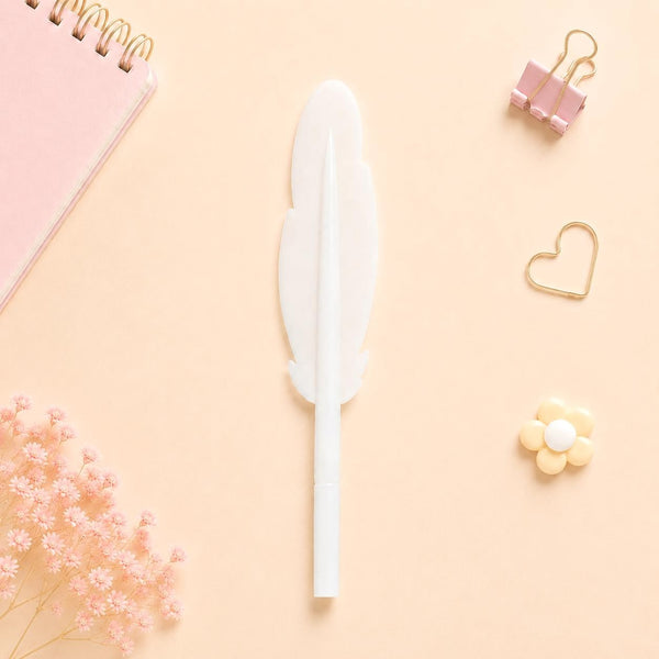 Pastel Feather Gel Pen – Soft Grip Writing Pen