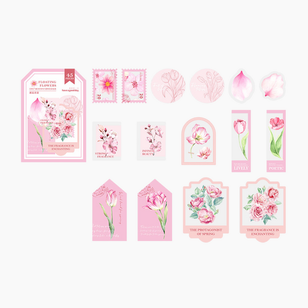 Floating Flower Stickers