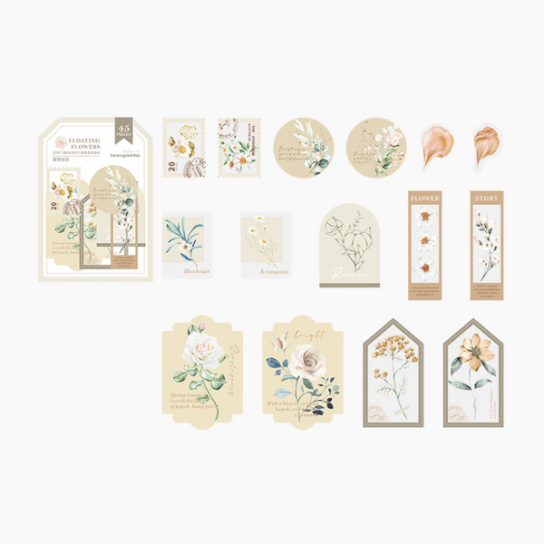 Floating Flower Stickers