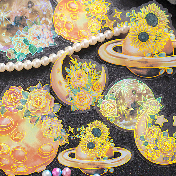 Floral Moon Stickers