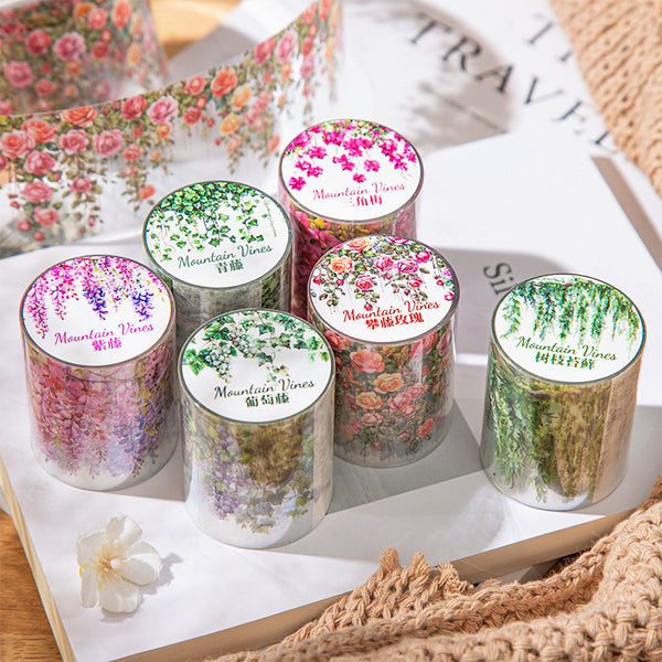 Floral Vines Clear Masking Tapes