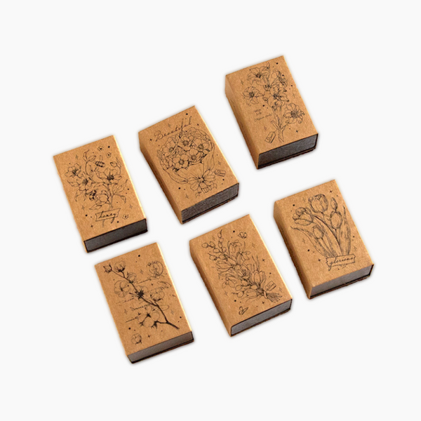 Four Seasons Floral Wooden Stamps