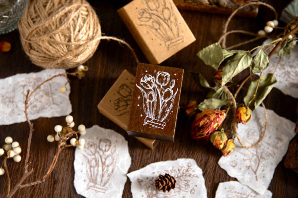 Four Seasons Floral Wooden Stamps