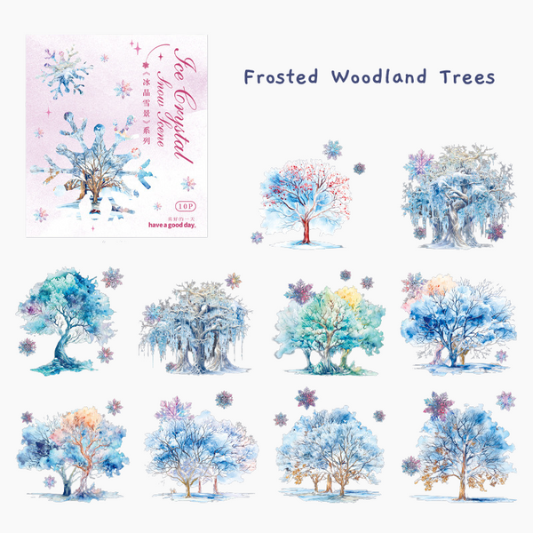 Frosted Fantasy Landscapes Holo Stickers