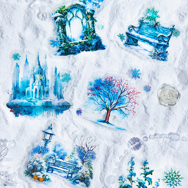 Frosted Fantasy Landscapes Holo Stickers