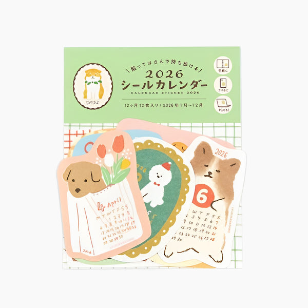 Furukawashiko 2026 Monthly View Stickers - Dog