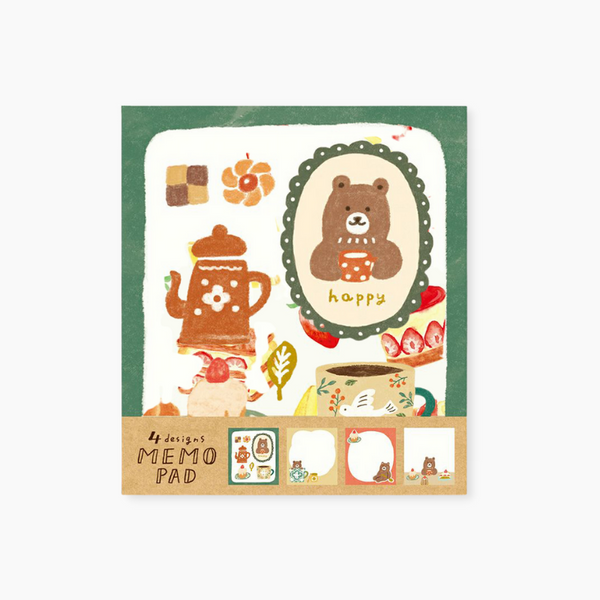 Furukawashiko 4 Designs Memo Pad - Limited Edition - Bear