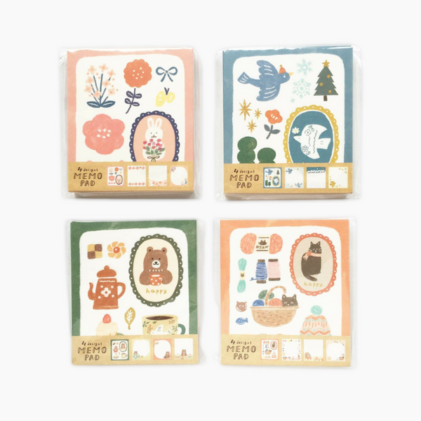 Furukawashiko 4 Designs Memo Pad - Limited Edition - Bear