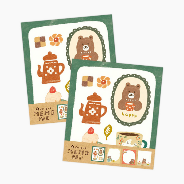 Furukawashiko 4 Designs Memo Pad - Limited Edition - Bear